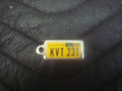 Miniature 1958 califorina key chain d.a.v. license plate