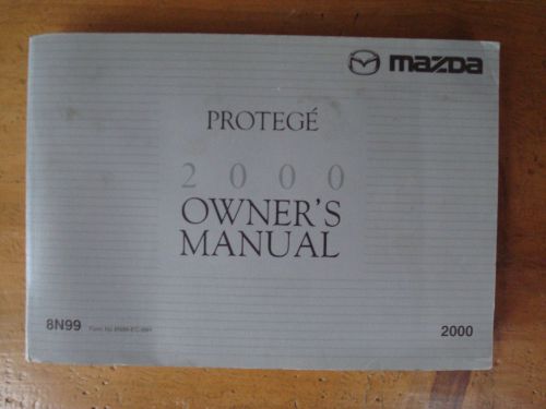 2000 mazda protege owner&#039;s manual
