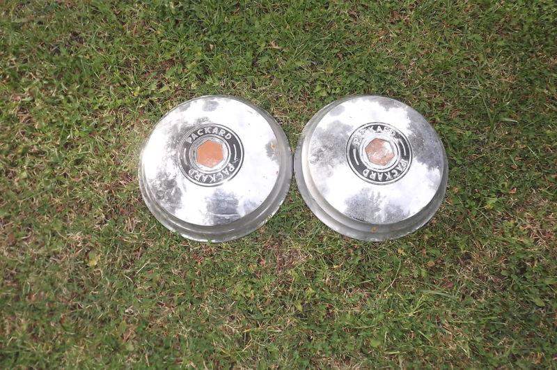 Set of two vintage packard hudson nash hubcap 12 3/4'' diameter  