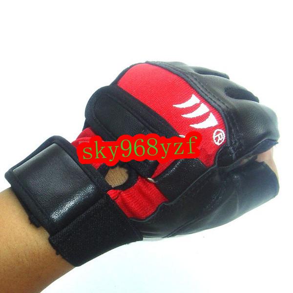 Leather weightlifting gym body building training fitness sports riding gloves r