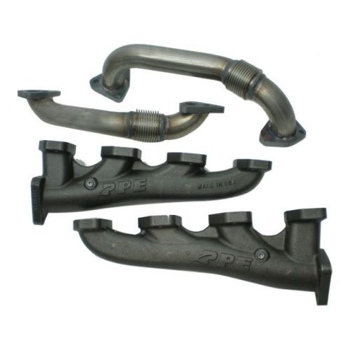 Ppe high flow race exhaust manifolds &amp; up-pipes 01-15 gm 6.6l duramax diesel