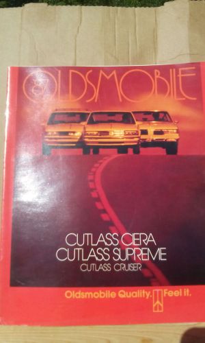 1987 oldsmobile cutlass, cierra, and. &#034;442&#034; original dealer brochure.