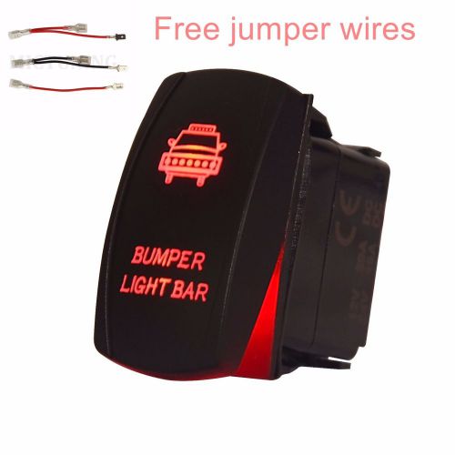 Mictuning new red bumper light bar rocker  5 pin switch led on off for car truck