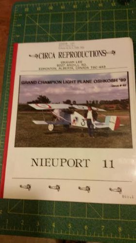 Circa reproductions nieuport 11 instruction book with drawings
