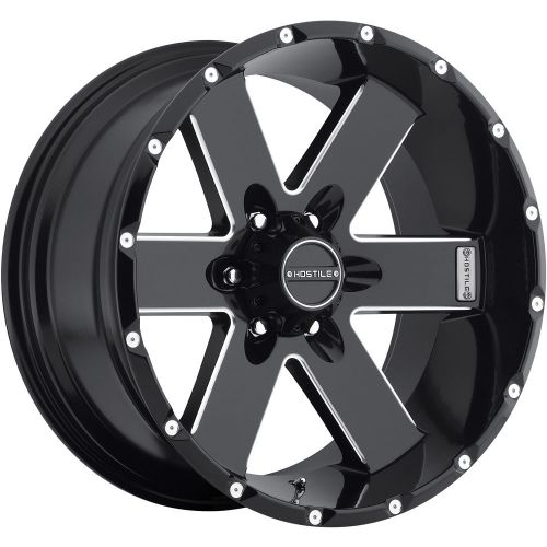 20x10 black milled hostile moab h100 6x135 -19 wheels open country mt 38x15.5x20