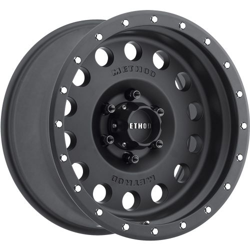 17x8.5 black method hole 8x180 +0 wheels toyo open country mt 33x12.5x17 tires