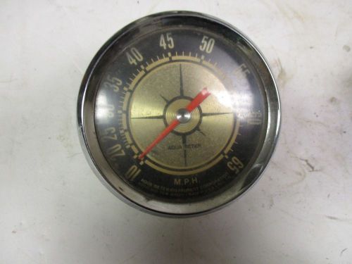 Aqua meter vintage boat speedometer old 3 1/2 dia 10-65 mph
