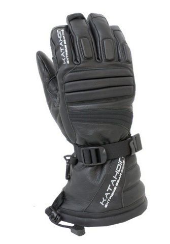 Katahdin torque black waterproof insulated leather motorcycle snowmobile glove