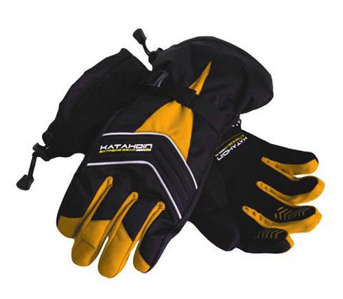 Katahdin gl-3 black orange insulated cold weather snowmobile glove 4x-large
