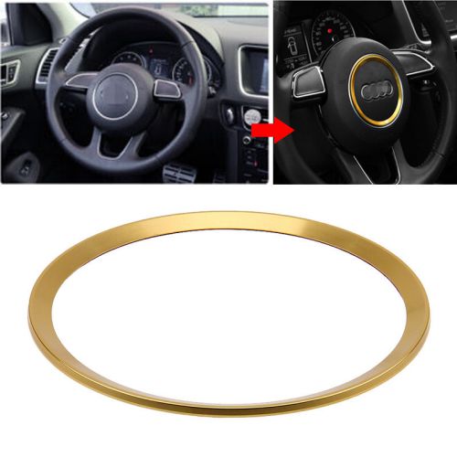 Gold car center steering wheel decorative ring cover for audi q5 a5 a6l