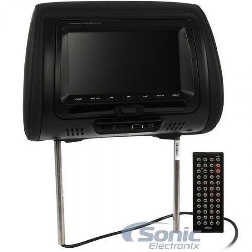 Soundstorm shr73m universal headrest 7&#034; monitor w/ built-in dvd player/remote