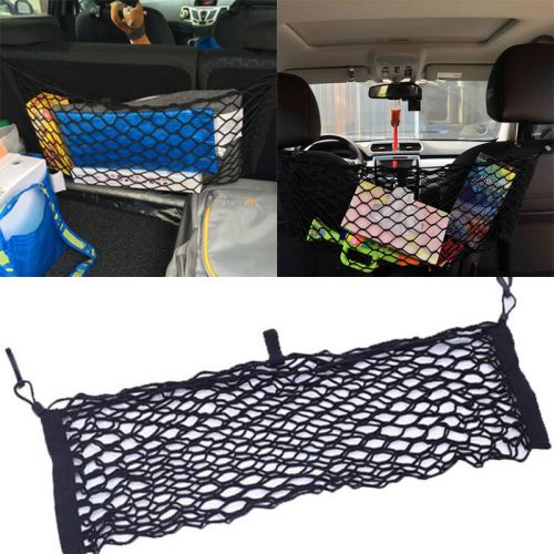 Black nylon car hatchback luggage cargo trunk organizer mesh net plus mounting