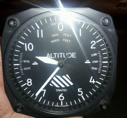 Trintec classic altimeter - 6&#034; aviation wall clock - aircraft instrument - 9060