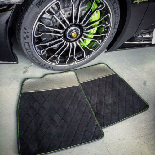Porsche 918 spyder quilted aftermarket alcantara custom floor mats