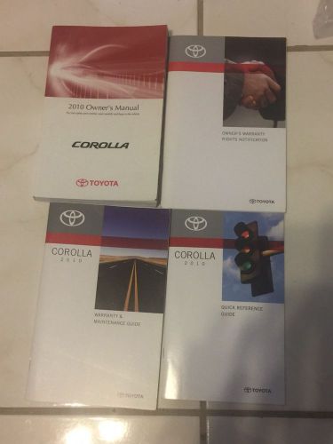 2010 toyota corolla owner&#039;s manual with booklet&#039;s