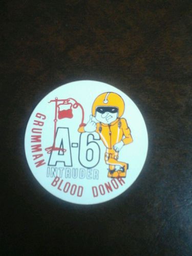 Grumman a-6 intruder  blood donor decal sticker