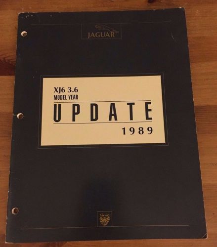 Jaguar manual/technical guide book: 1989 model year update xj6 xj-6 3.6 oem