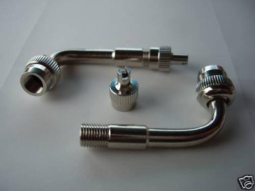 2  tire valve stem extensions 90 degree