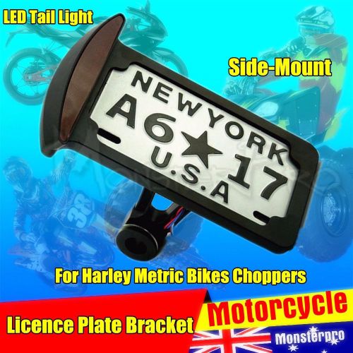Side mount license plate bracket tail light for yamaha road star vstar 250 1100