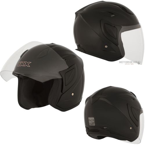 Motorcycle helmet kimpex ckx urban black glossy xsmall  open face atv scooter
