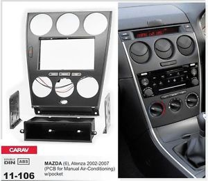 Carav 11-106 2din car radio dash kit face plate frame panel for mazda 6 2002-07