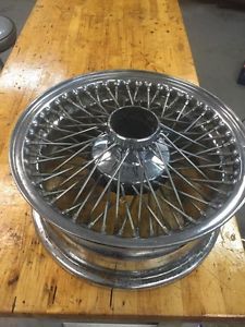 Xke 72 spoke chrome wire wheel jaguar xke