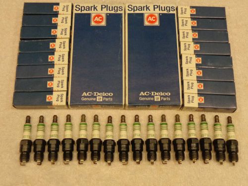 ‘nos’ ac-r45tsx spark plugs.....16 pieces......4 green rings....gm vehicles..etc