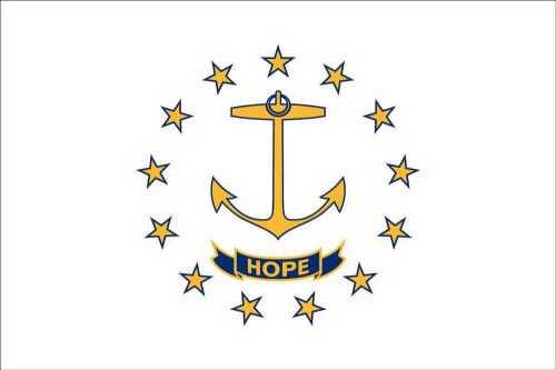 Rhode island boat flag 12&#034;x18&#034; made in usa-polyester, w/grommets,outdoor