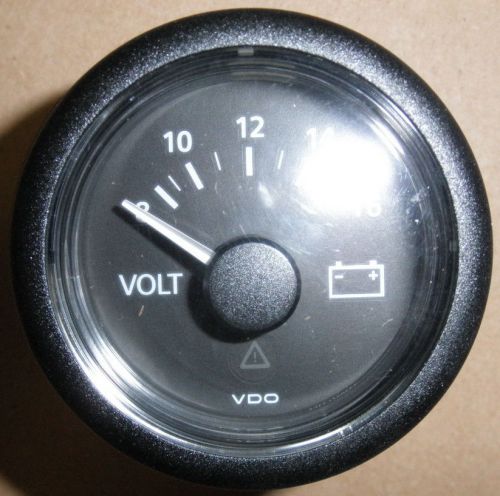 Vdo 2-1/8&#034; voltmeter  8-16 volt dc northern lights 37-91070-1 w/ gskt &amp; retainer
