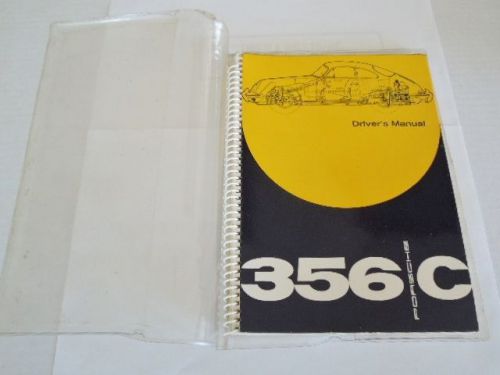 1963 porsche 356c drivers manual w/ clear plastic holder sept &#039;63 edition