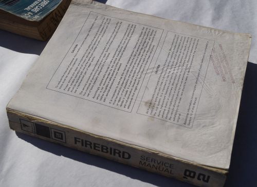 1982 pontiac firebird factory service shop repair manual book 37223