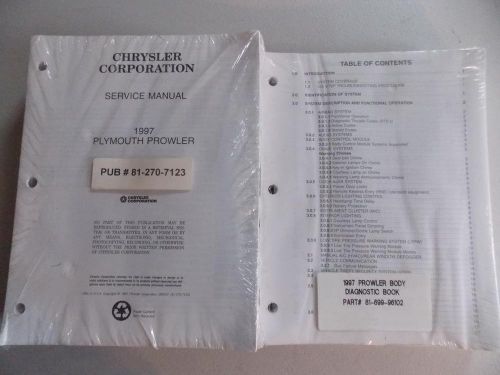 Nos 1997 plymouth prowler service manual &amp; body diagnostic books nos mopar
