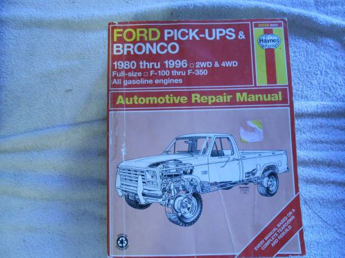 Haynes repair manual 36058 (880) for ford pick-ups &amp; bronco 1980-1996 free ship
