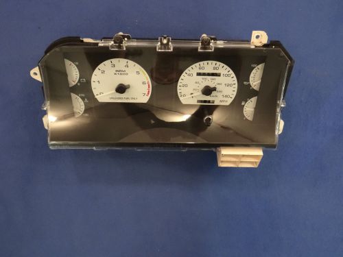 87 88 89 ford mustang instrument cluster 140 mph white face gauge good used