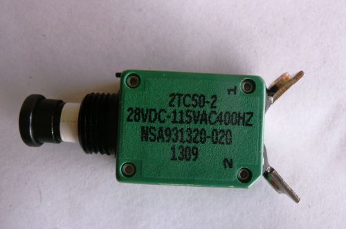 Lot of 17 klixon nsa931320-020 circuit breakers 2a, 2tc50-2, 28vdc-115vac 400hz
