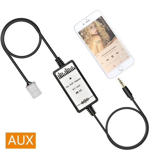 Car stereo 3.5mm auxiliary audio input ipod iphone adapter for 2003-2011 toyota