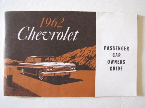 Original 1962 chevrolet passenger car owners guide euc