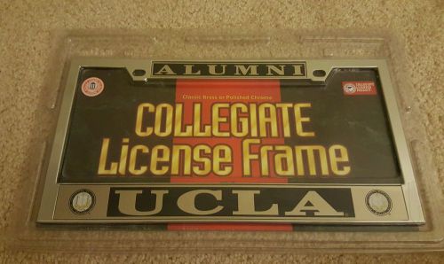 Ucla alumni collegiate license plate frame polished chrome go bruins brand new