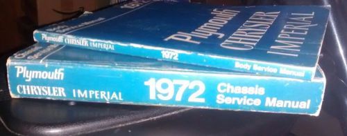 Factory service manuals, plymouth, chrysler, imperial 1972