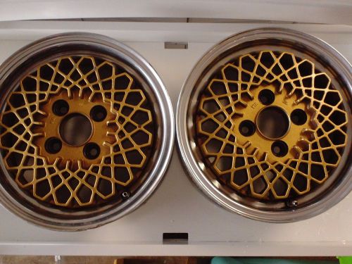 Vintage riken mesh wheels 14x6 4 bolt 114.3 / 4.5 bc