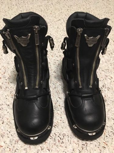 Harley davidson women&#039;s size 7.5 black brake light motorcycle boots 81680
