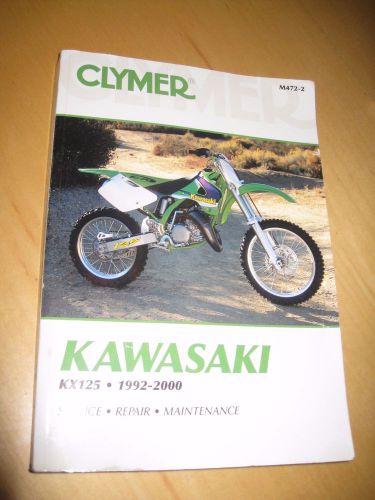 Clymer 92 93 94 95 96 97 98 99 00 kawasaki kx125  service shop repair manual