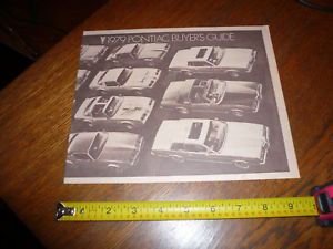1979 pontiac product line buyer&#039;s guide - vintage