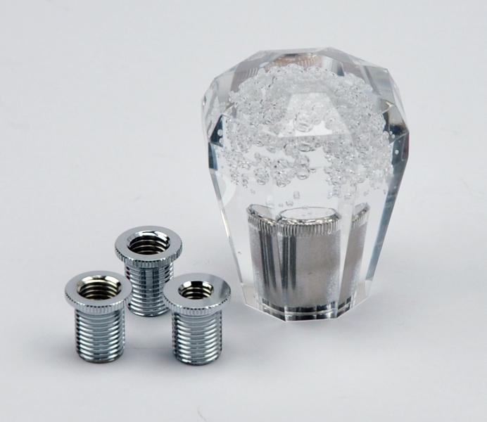 Jdm crystal bubble jdm vip dildo 60mm shorty gear shift knob - clear