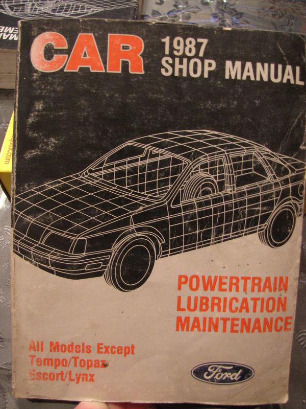 1987 ford powertrain mustang thunderbird oem dealer service shop repair manual