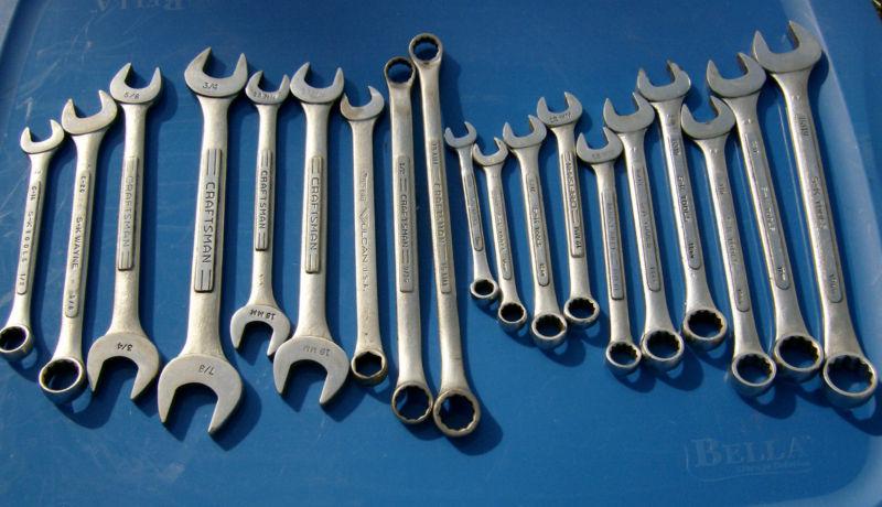 Wrench bundle (19 wrenches) mixed types and sizes see pictures for description