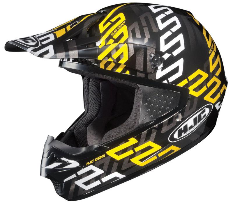 Hjc cs-mx link yellow motorcycle helmet size medium