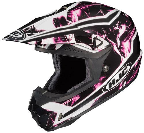 Hjc cl-x6 hydron motocross helmet black, white, pink large