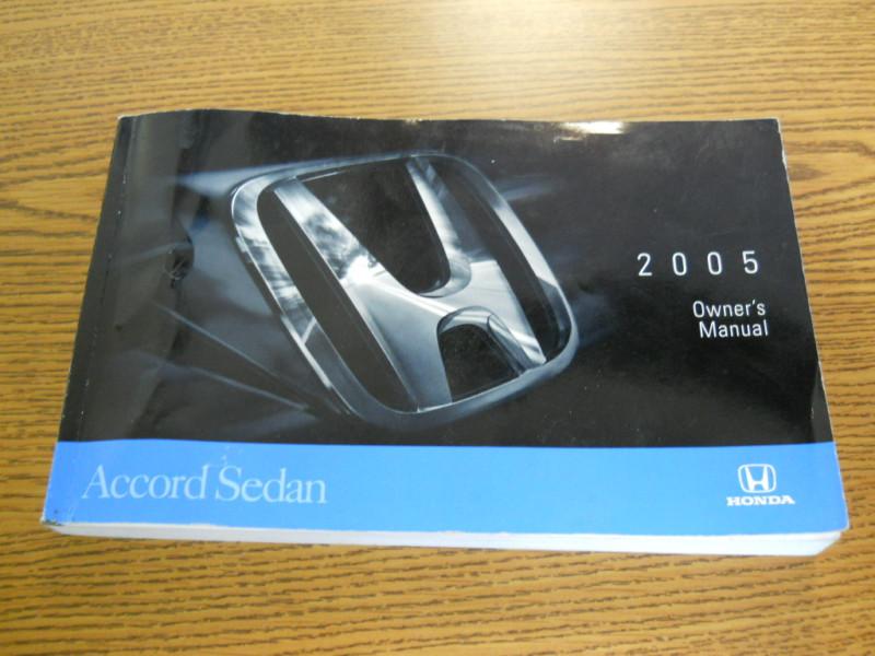 05 2005 honda accord sedan owners manual  **actual photos/see other photos**