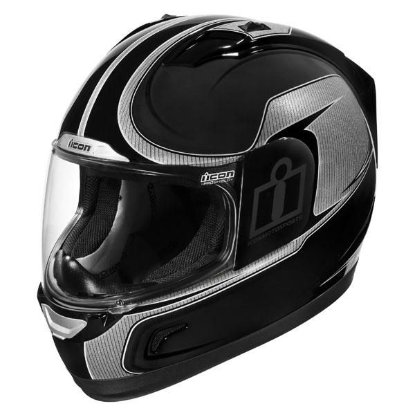 Icon alliance reflective black full face motorcycle helmet